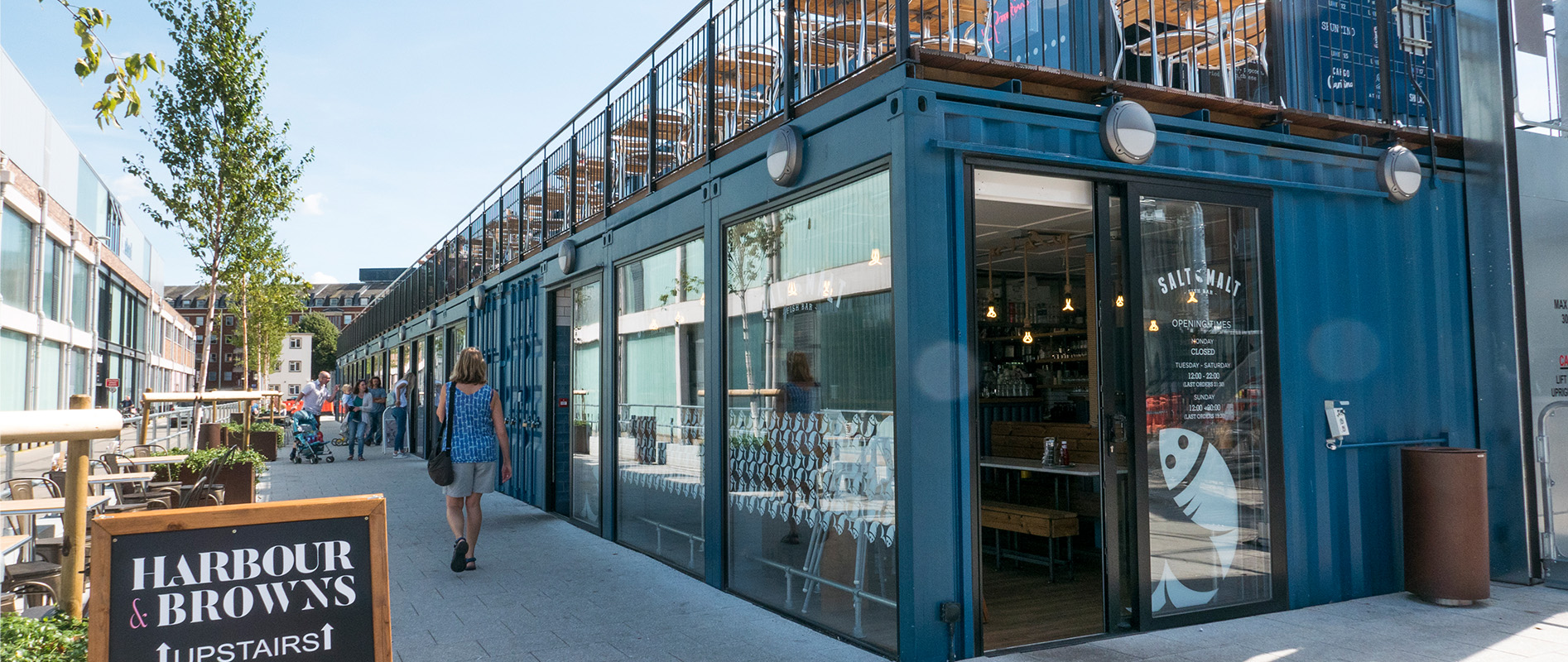 Wapping Wharf A view of the Wapping Wharf shipping containers in Bristol Harbour.