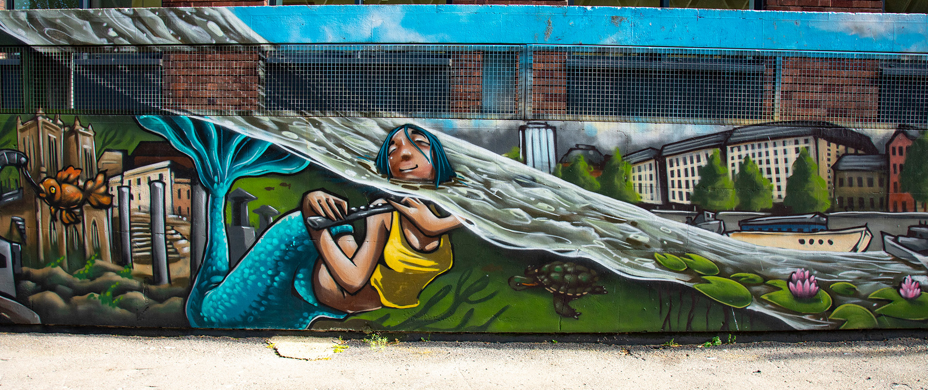 Street Art Bristol Street art in Bristol Harbour.